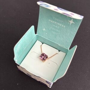 Origami Owl Think Goodness Rose Gold Iris Imperial pendant Necklace 18-20”